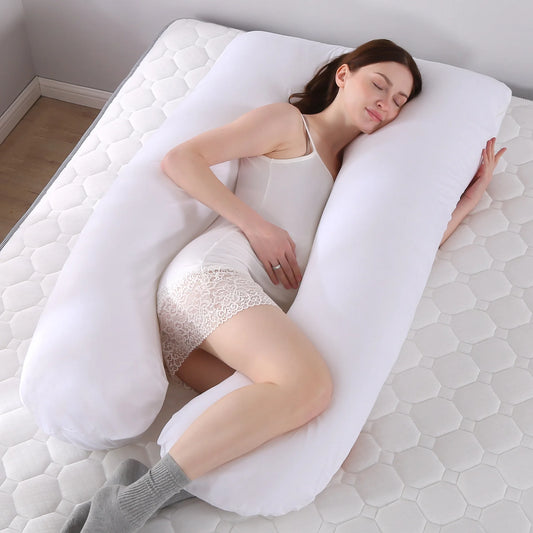High Quality Detachable and Washable U Shaped Pregnancy Pillow Side Sleeping Back Pain Relief Maternity Body Pillow