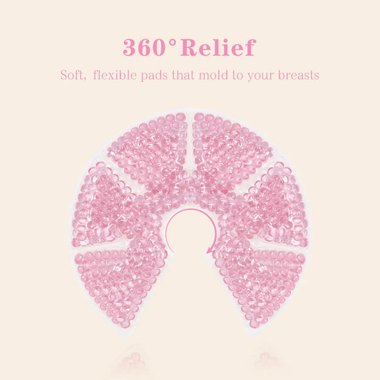 Breast Therapy Pad Hot Cold Breast Gel Bead Ice Packs Breast Cooling/Heat Pads Relief for Breastfeeding, Nursing Pain, Mastitis