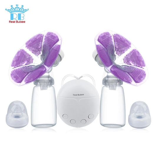 Real Bubee Single/double Electric Breast Pump With Milk Bottle Infant Usb Bpa Free Powerful Breast Pumps Baby Breast Feeding