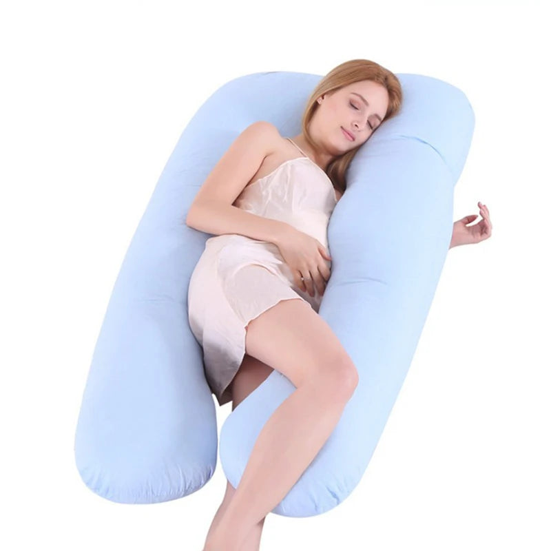 Custom U-Shaped Full Body Long Pregnant Maternity Wedge Nursing 100% Polyester Massage Therapy 100% Cotton Fabric Pillow for
