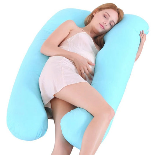 Custom U-Shaped Full Body Long Pregnant Maternity Wedge Nursing 100% Polyester Massage Therapy 100% Cotton Fabric Pillow for