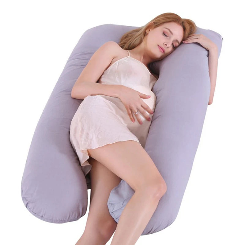 Custom U-Shaped Full Body Long Pregnant Maternity Wedge Nursing 100% Polyester Massage Therapy 100% Cotton Fabric Pillow for