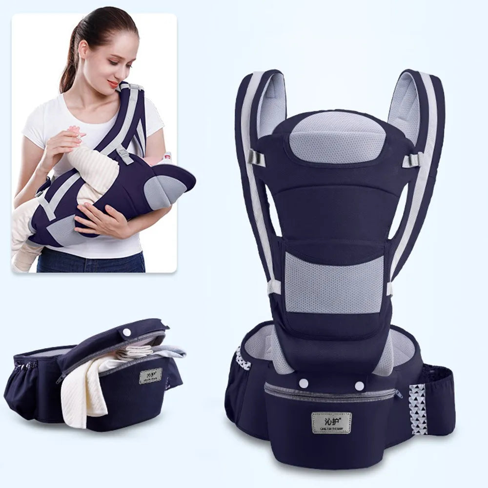 Baby Carrier Waist Stool With Storage Bag Kangaroo Shoulder Swaddle Sling Infant Kid Wrap Ergonomic Backpack Hipseat