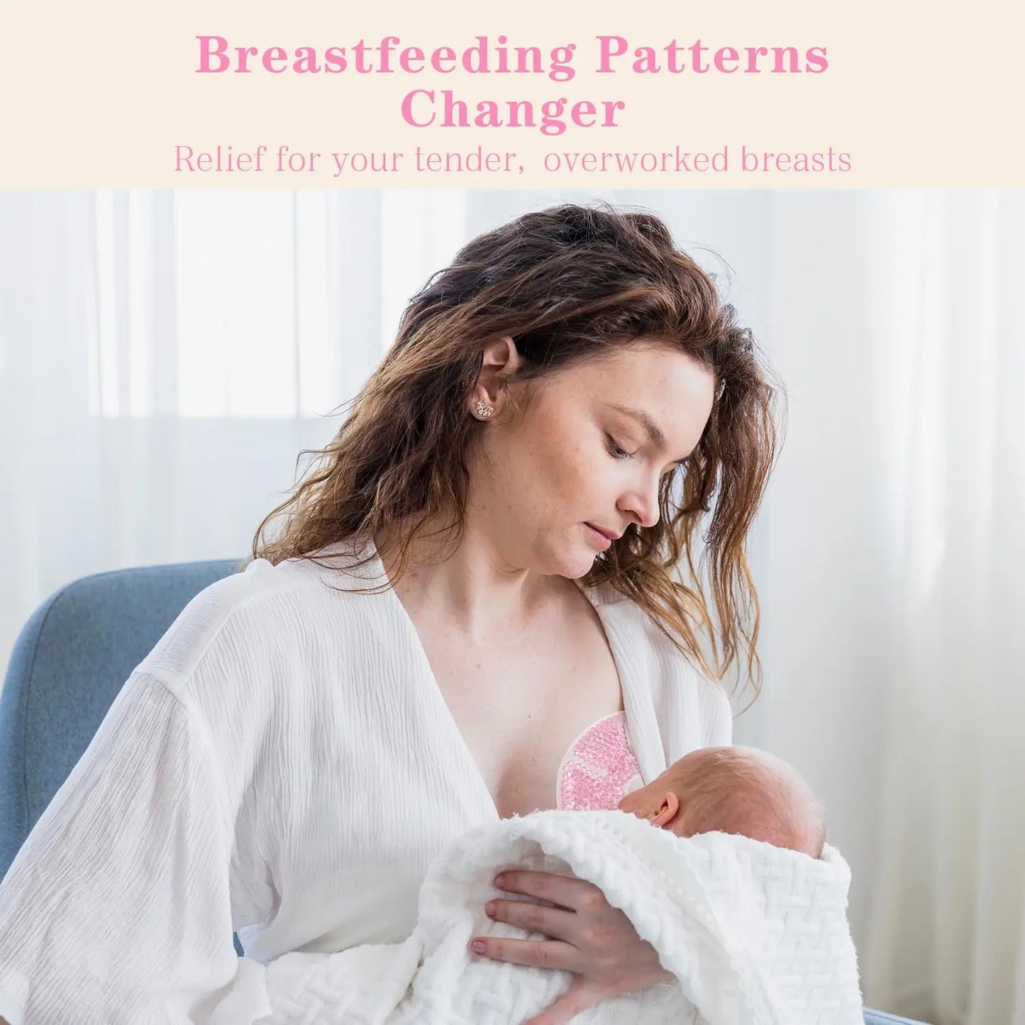 Breast Therapy Pad Hot Cold Breast Gel Bead Ice Packs Breast Cooling/Heat Pads Relief for Breastfeeding, Nursing Pain, Mastitis
