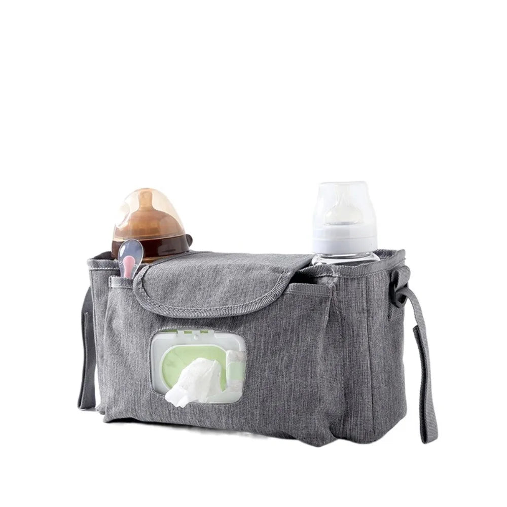 Multifunctional Baby Stroller Bag Large Capacity with Multiple Pockets Wet Wipe Hanging Bag Waterproof Baby Care