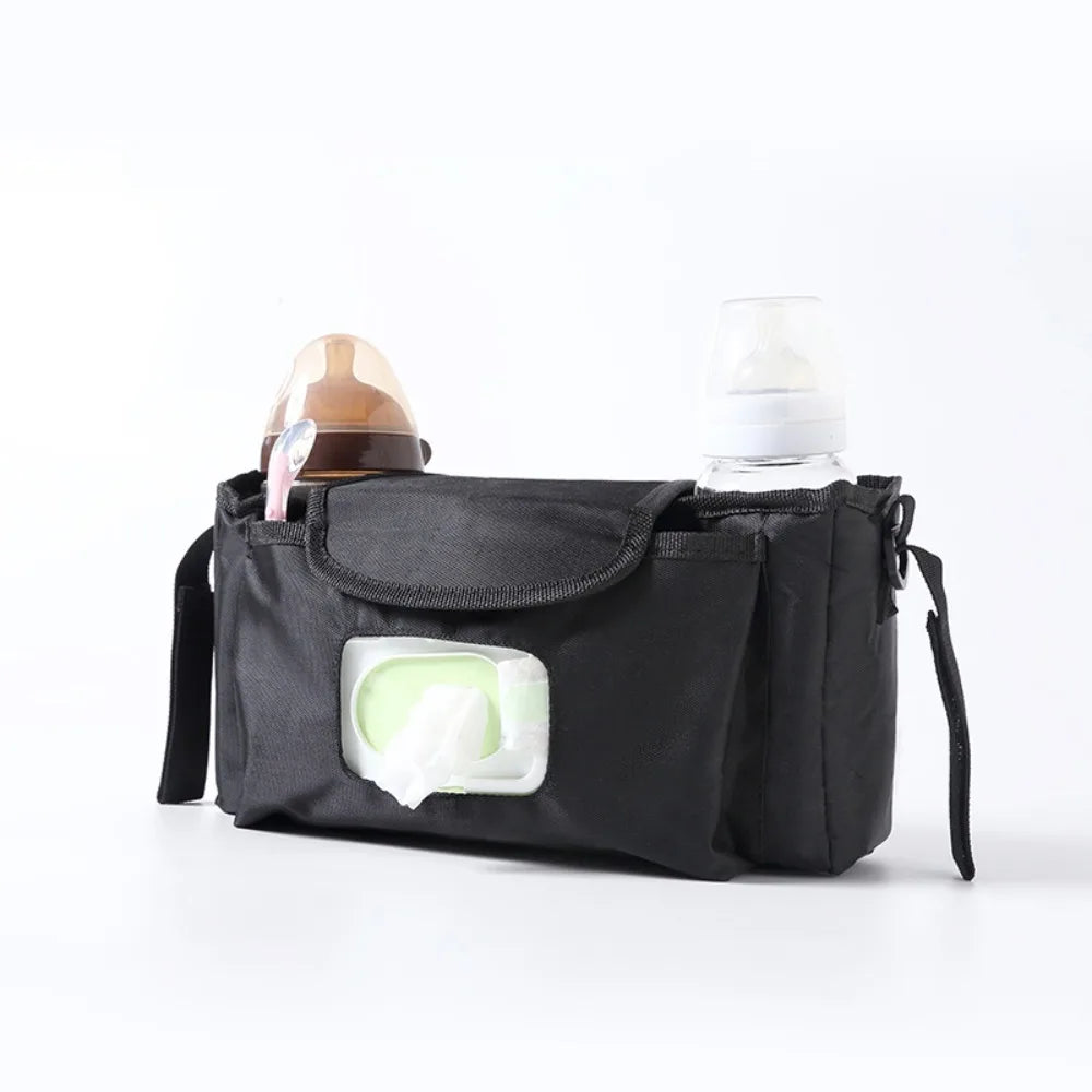 Multifunctional Baby Stroller Bag Large Capacity with Multiple Pockets Wet Wipe Hanging Bag Waterproof Baby Care