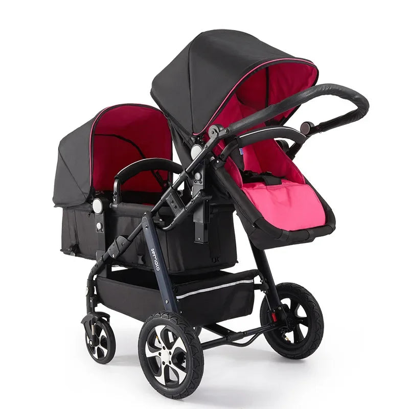 Lightweight Twin Baby Stroller Foldable Double Baby Stroller for Twins