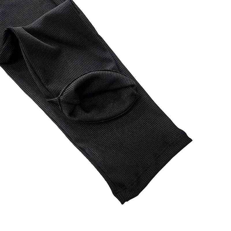 Black Maternity Jumpsuit Tight Fitting and Hip Lifting Elastic Casual Outerwear for Pregnant Women Summer Style Maternity Cloth