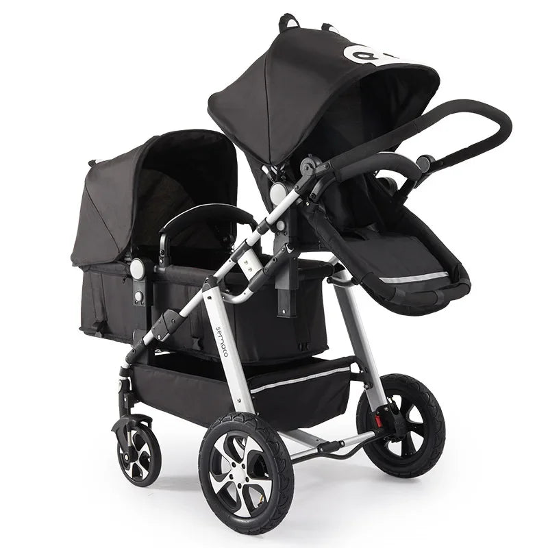 Lightweight Twin Baby Stroller Foldable Double Baby Stroller for Twins