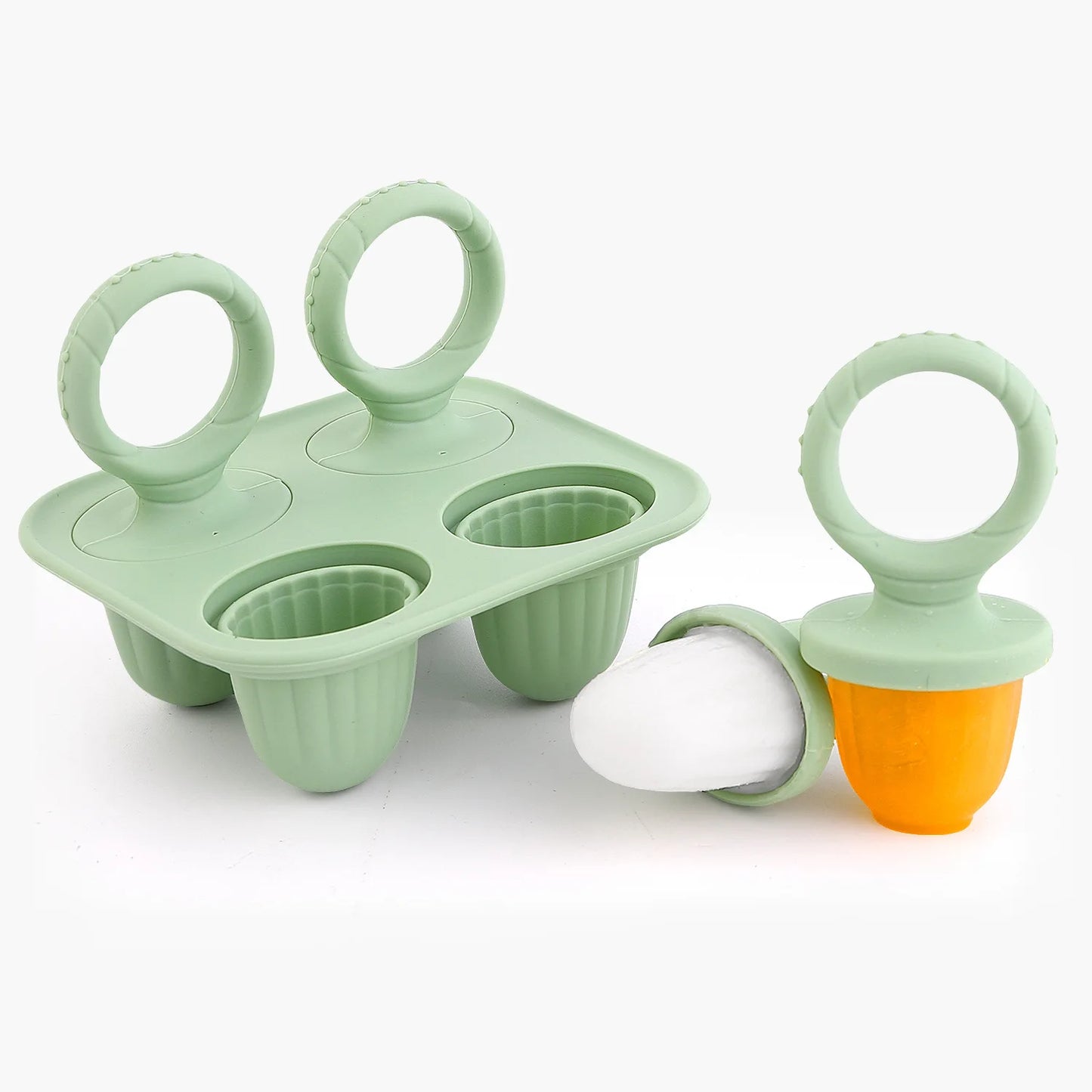 Baby Silicone Mold Set,Teething Teether,Perfect for Freezing Breast Milk, Formula & Smoothies - Essential Baby Feeding Accessory