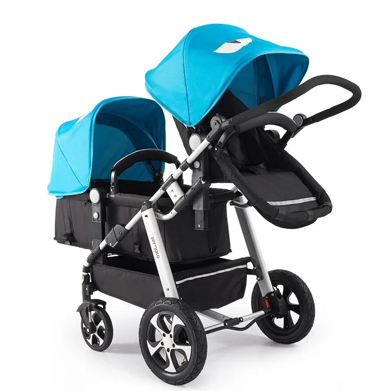 Lightweight Twin Baby Stroller Foldable Double Baby Stroller for Twins