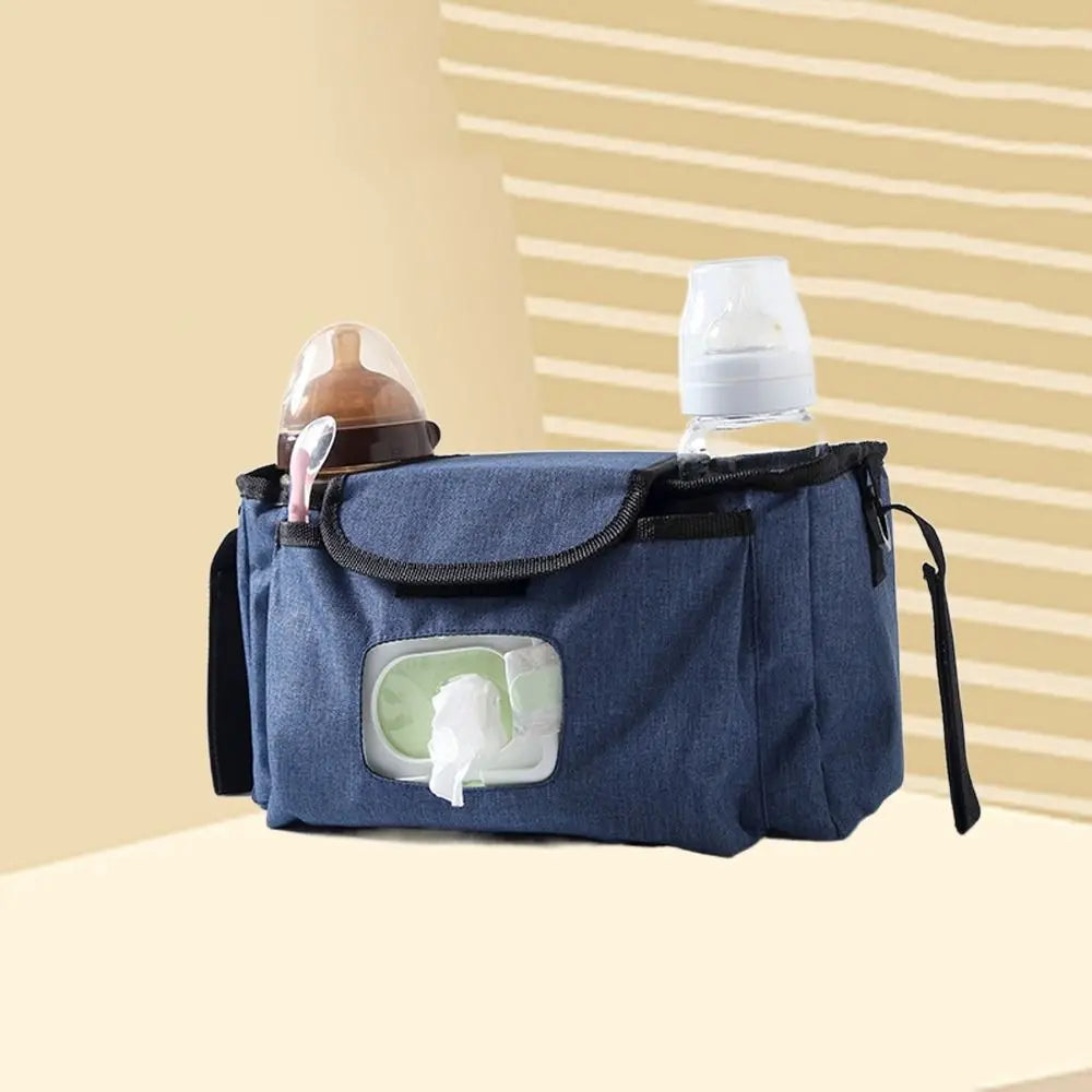 Multifunctional Baby Stroller Bag Large Capacity with Multiple Pockets Wet Wipe Hanging Bag Waterproof Baby Care