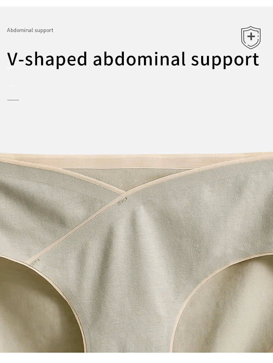Pregnancy Clothes Females Maternity Panties Mid Waist Antibacterial Summer Thin Breathable Abdominal Support Women's Underpants