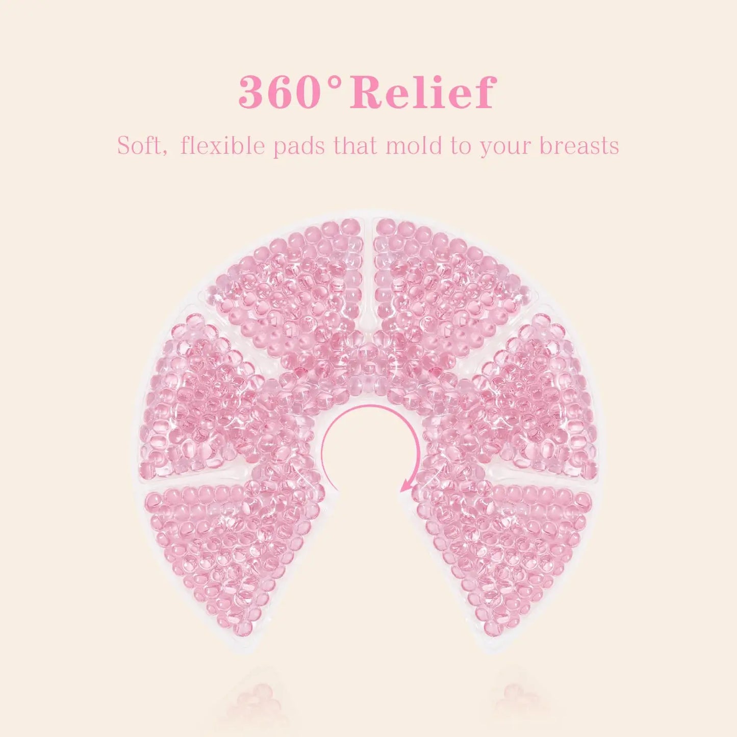 Breast Therapy Pad Hot Cold Breast Gel Bead Ice Packs Breast Cooling/Heat Pads Relief for Breastfeeding, Nursing Pain, Mastitis