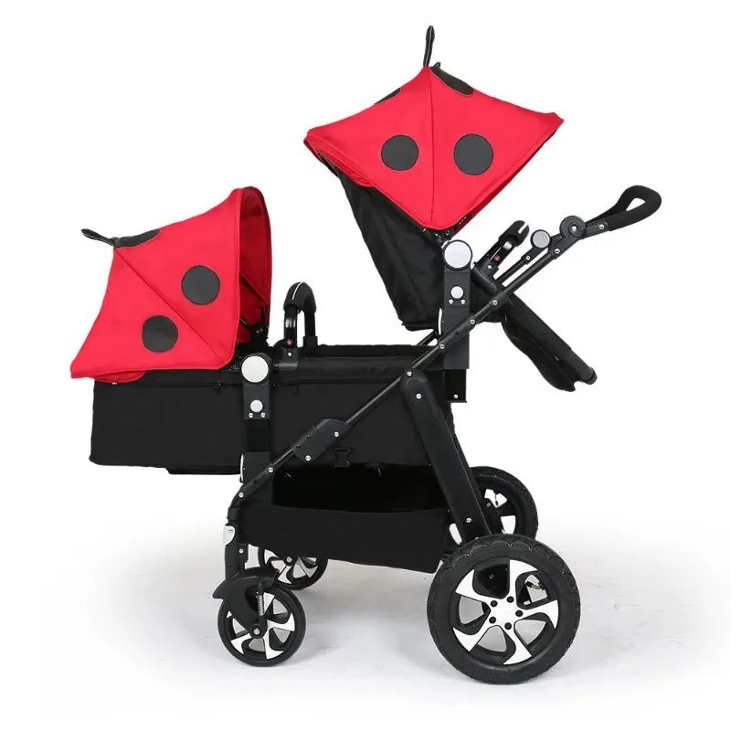 Lightweight Twin Baby Stroller Foldable Double Baby Stroller for Twins