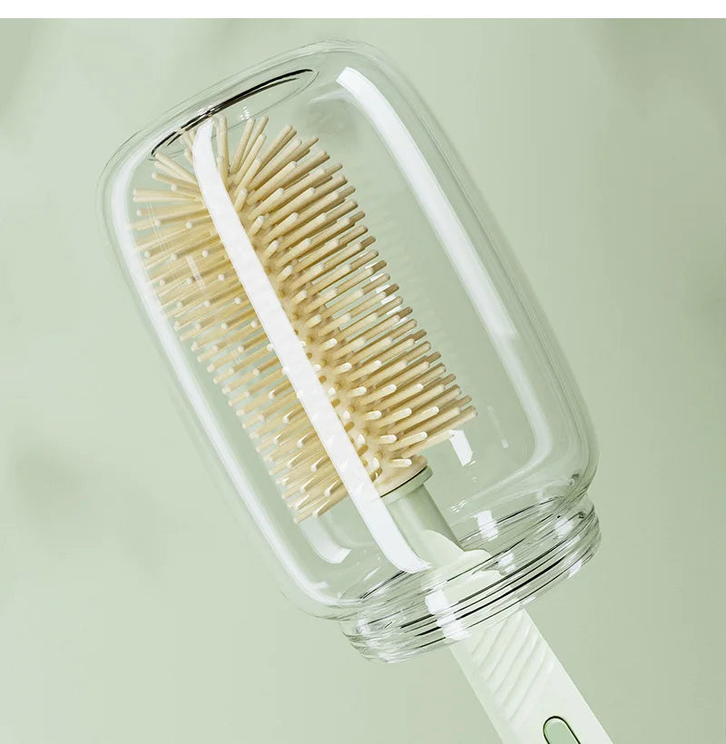 Silicone Baby Bottle Cup Brush Set with Storage Box Newborn Gift Milk Bottle Cleaning Brushes Suit Portable Detachable Cleaning