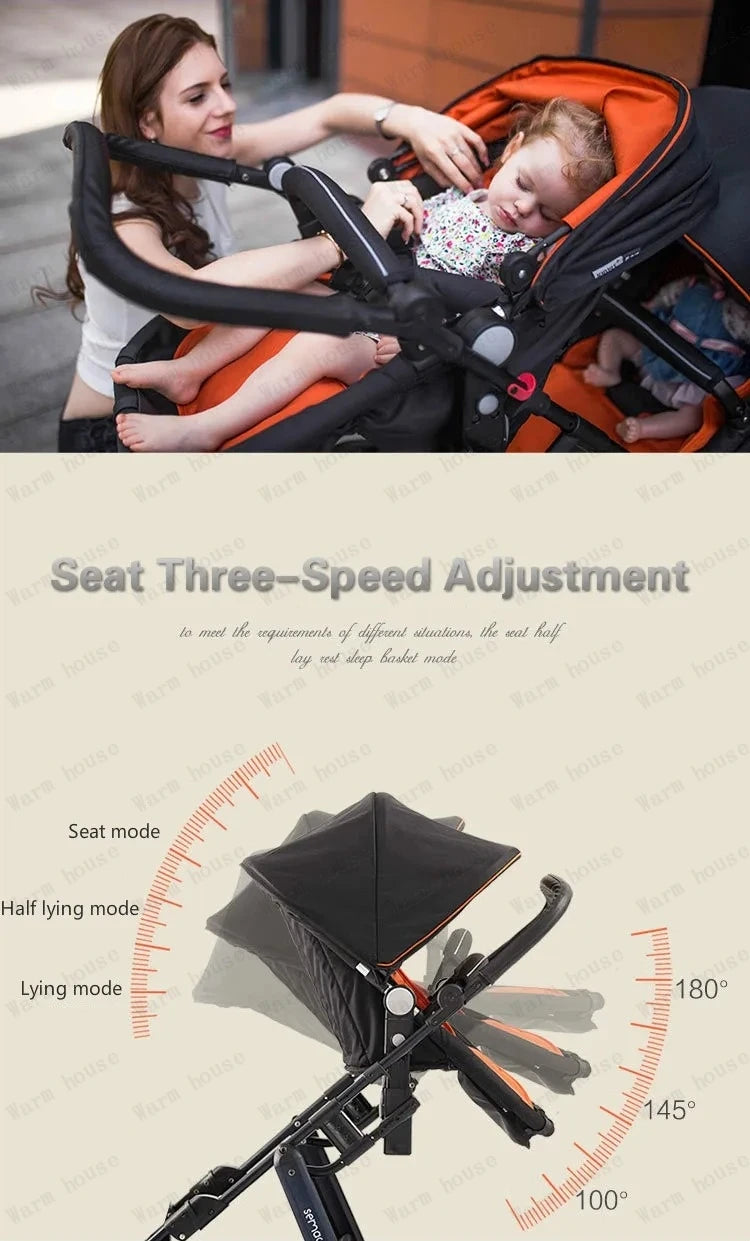 Lightweight Twin Baby Stroller Foldable Double Baby Stroller for Twins