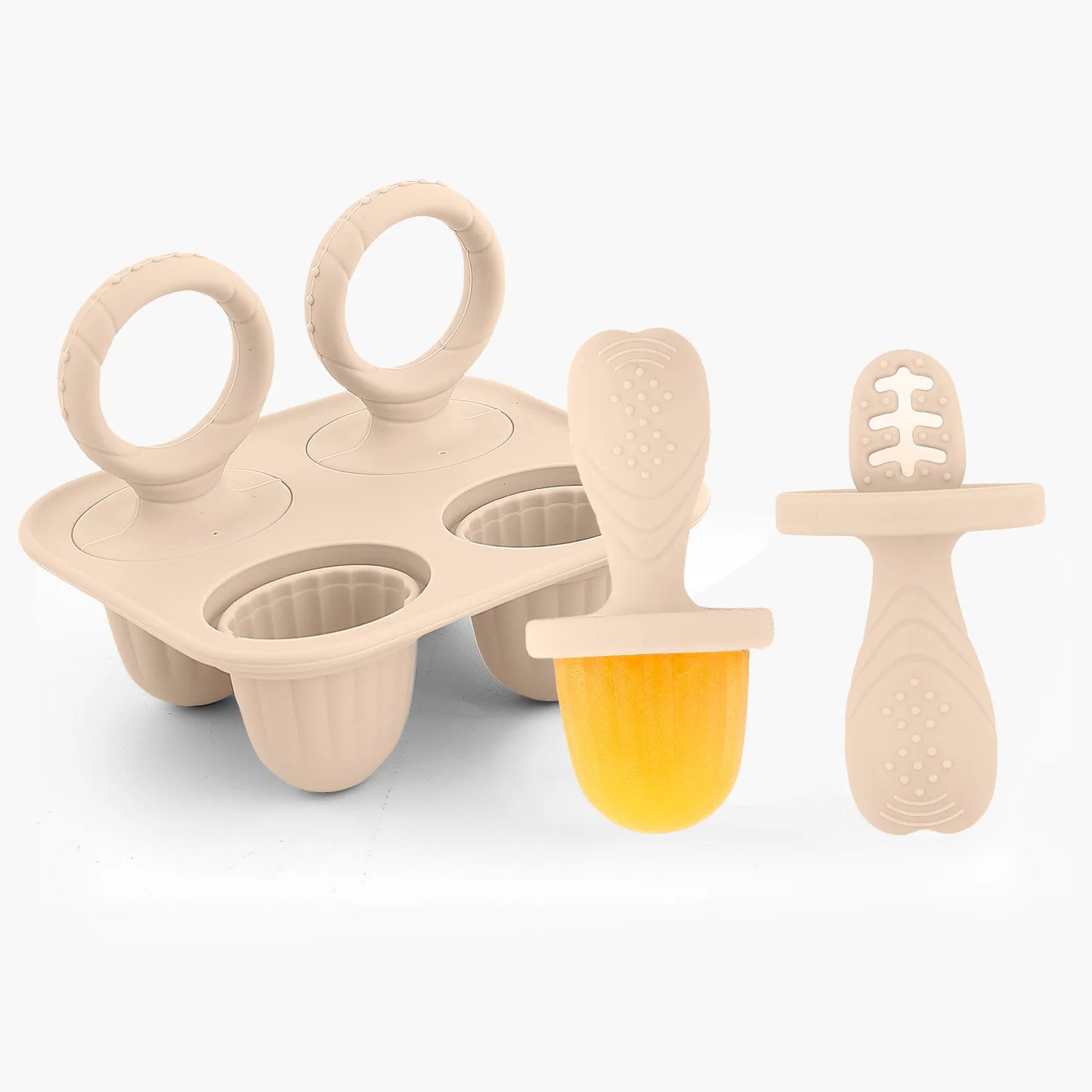 Baby Silicone Mold Set,Teething Teether,Perfect for Freezing Breast Milk, Formula & Smoothies - Essential Baby Feeding Accessory