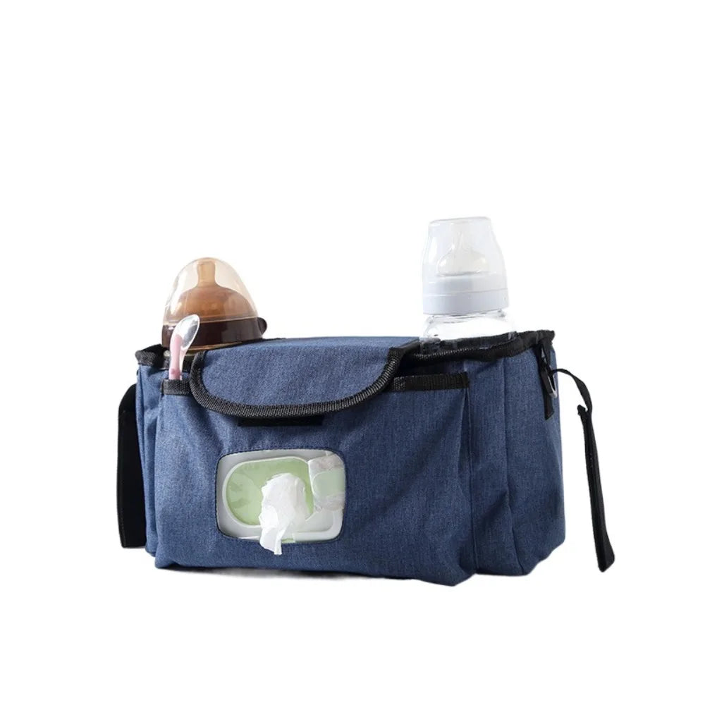 Multifunctional Baby Stroller Bag Large Capacity with Multiple Pockets Wet Wipe Hanging Bag Waterproof Baby Care