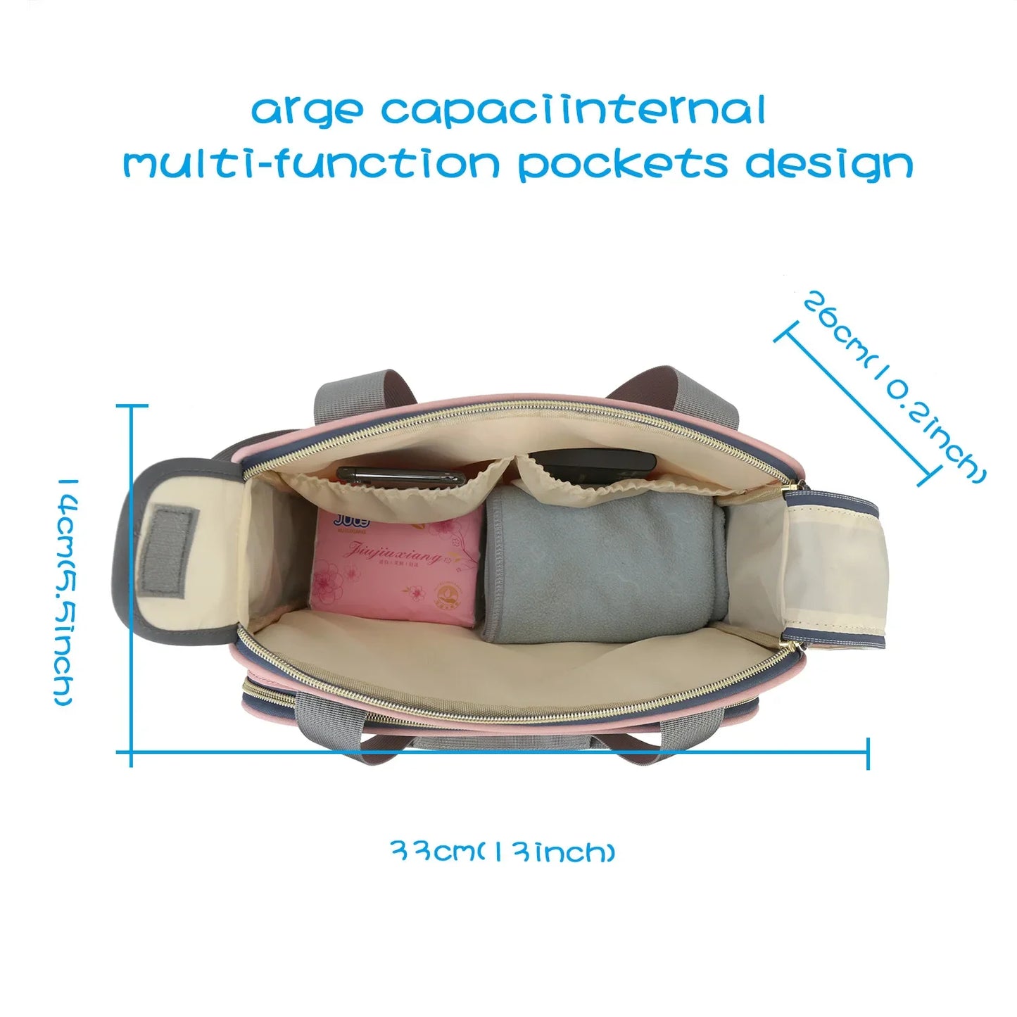 Large Capacity Organizer Waterproof Wide Opening Travel Messenger Crossbody Bag Mummy Baby Nappy Bag Mommy Diaper Bag For Babies