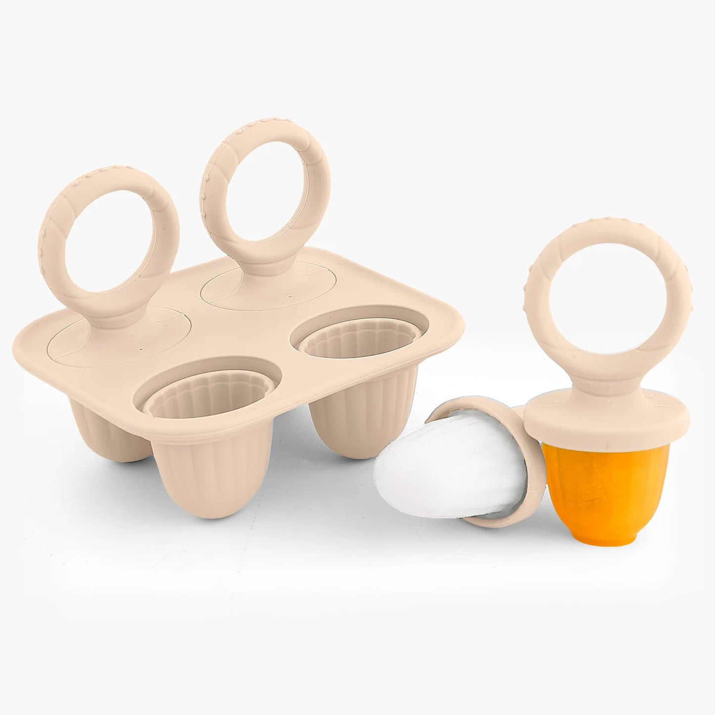 Baby Silicone Mold Set,Teething Teether,Perfect for Freezing Breast Milk, Formula & Smoothies - Essential Baby Feeding Accessory