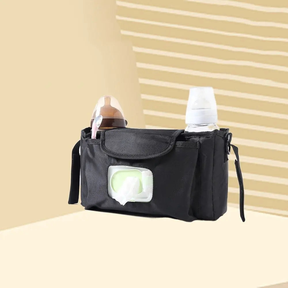 Multifunctional Baby Stroller Bag Large Capacity with Multiple Pockets Wet Wipe Hanging Bag Waterproof Baby Care