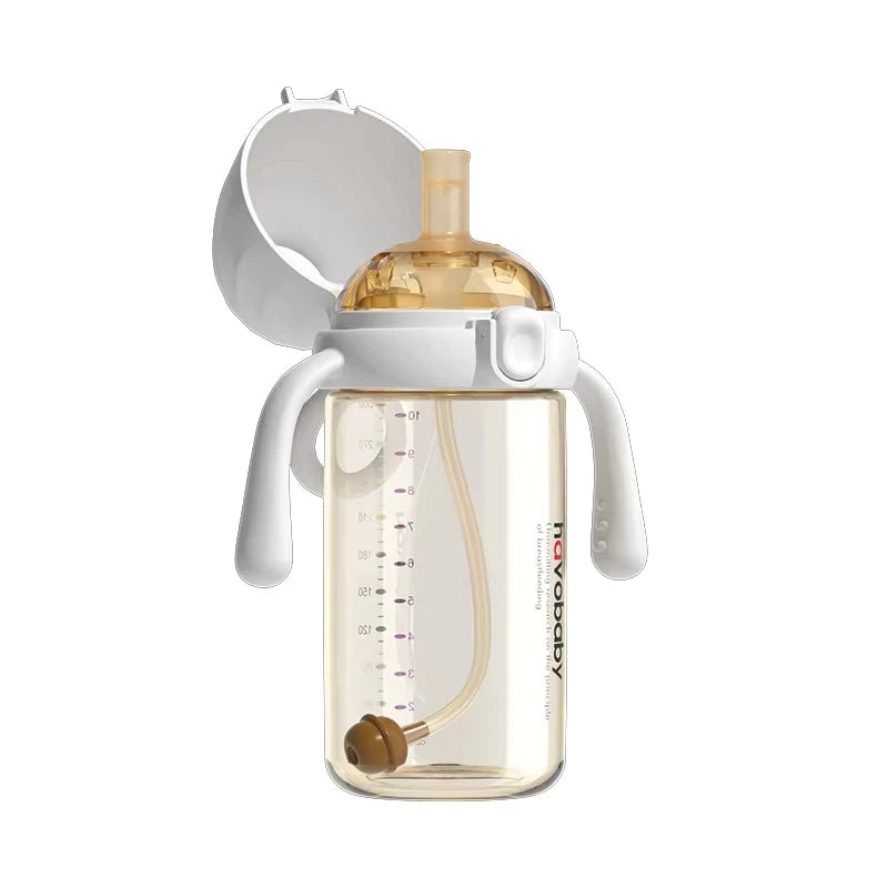 300ML PP Baby Milk Bottles Children with Gravity Ball Feeding Cup 1-4 Years Kids Water Cup Multifunctional Children Water Bottle