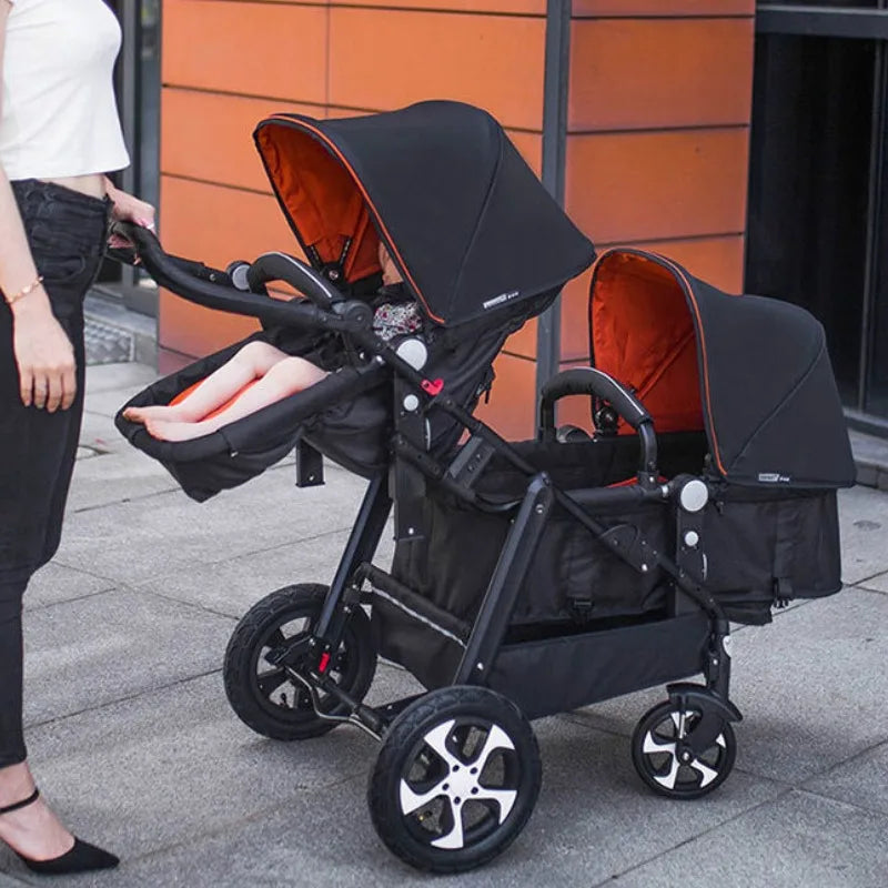 Lightweight Twin Baby Stroller Foldable Double Baby Stroller for Twins