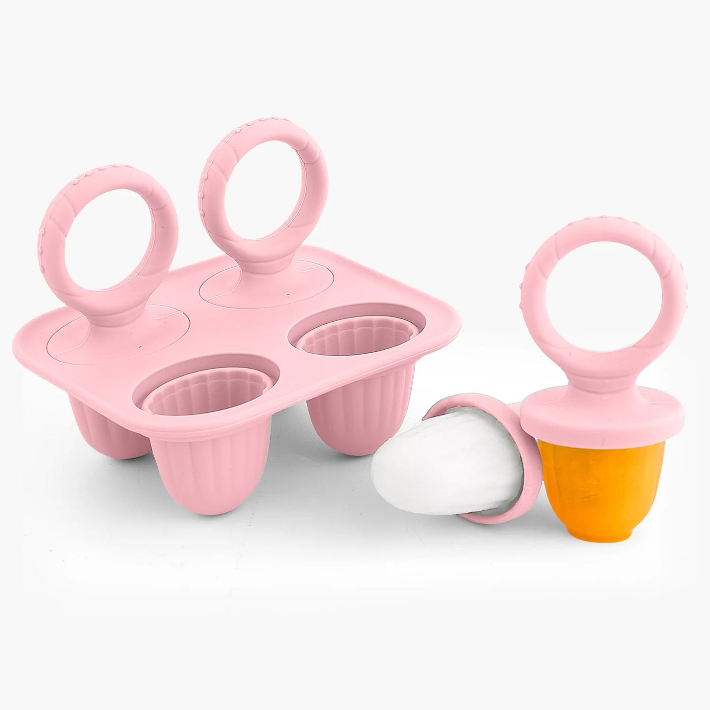 Baby Silicone Mold Set,Teething Teether,Perfect for Freezing Breast Milk, Formula & Smoothies - Essential Baby Feeding Accessory