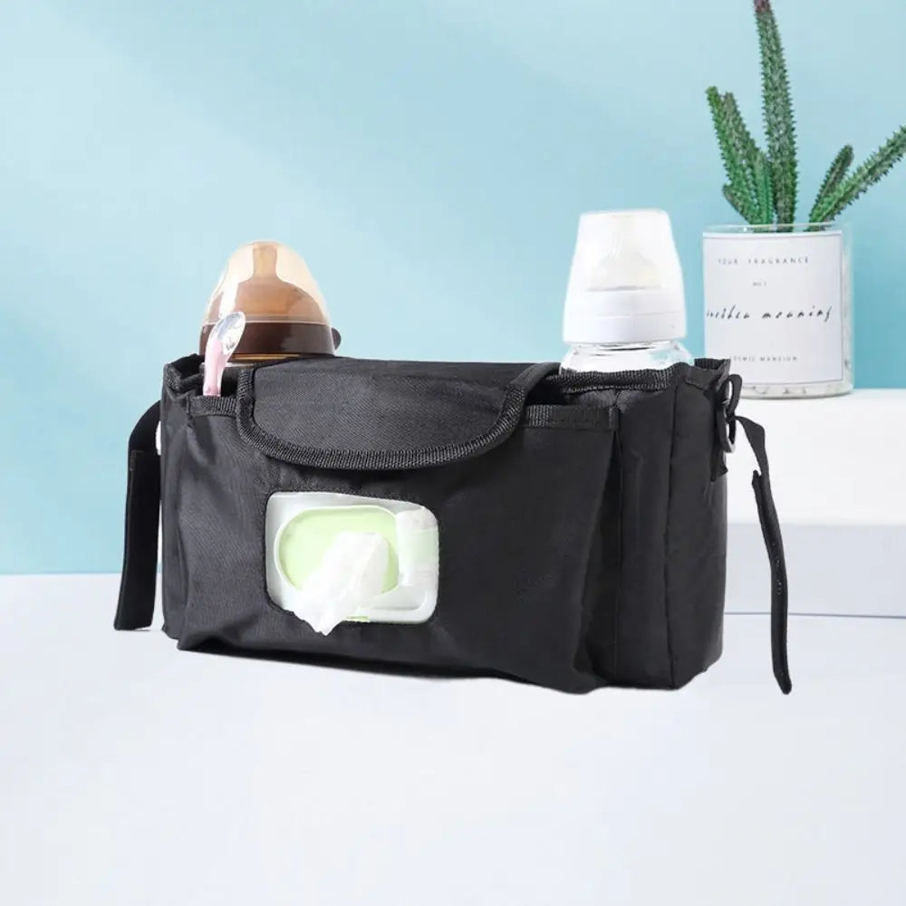 Multifunctional Baby Stroller Bag Large Capacity with Multiple Pockets Wet Wipe Hanging Bag Waterproof Baby Care