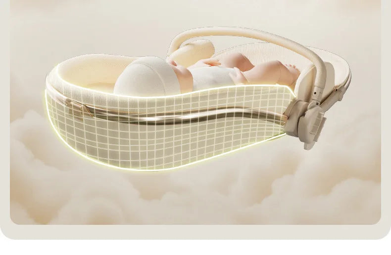 Baby stroller Leather Egg-shaped Spine-Protective Cockpit High Landscape Lightweight Folding Two-way Push Four-wheel Suspension