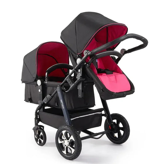Lightweight Twin Baby Stroller Foldable Double Baby Stroller for Twins