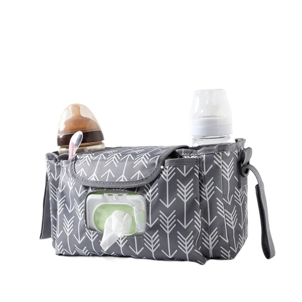 Multifunctional Baby Stroller Bag Large Capacity with Multiple Pockets Wet Wipe Hanging Bag Waterproof Baby Care