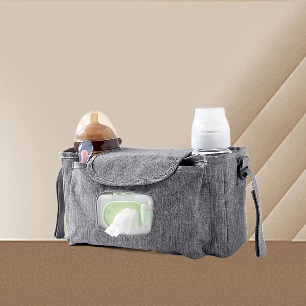 Multifunctional Baby Stroller Bag Large Capacity with Multiple Pockets Wet Wipe Hanging Bag Waterproof Baby Care