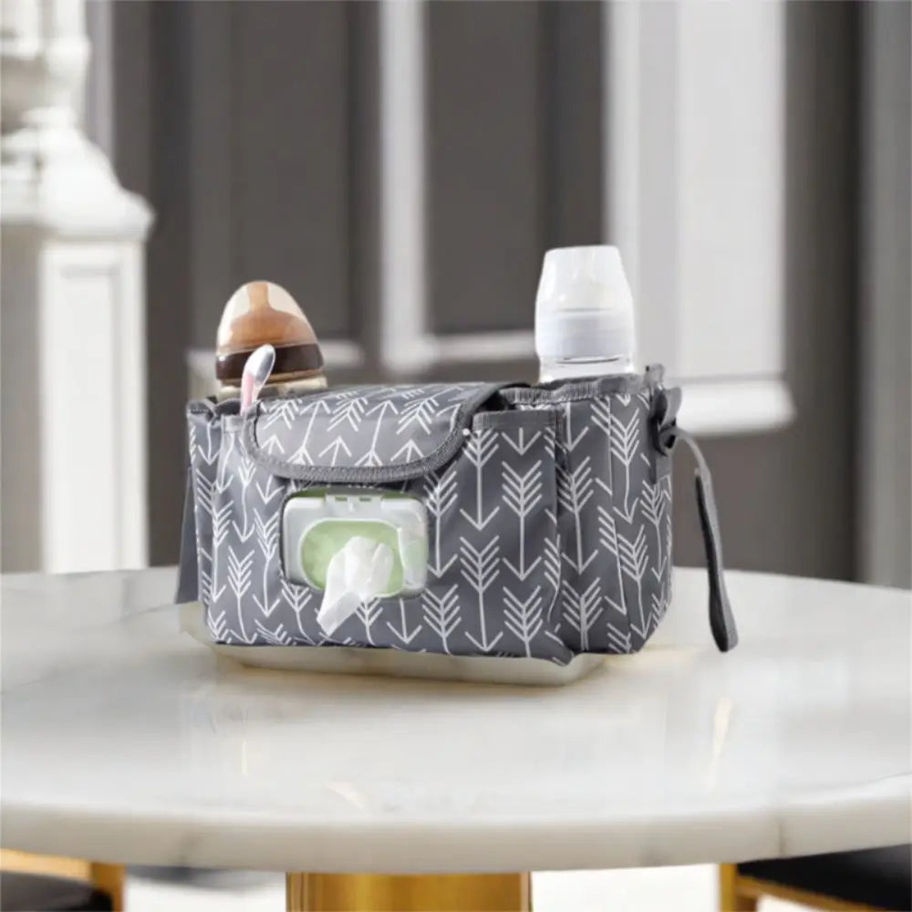 Multifunctional Baby Stroller Bag Large Capacity with Multiple Pockets Wet Wipe Hanging Bag Waterproof Baby Care