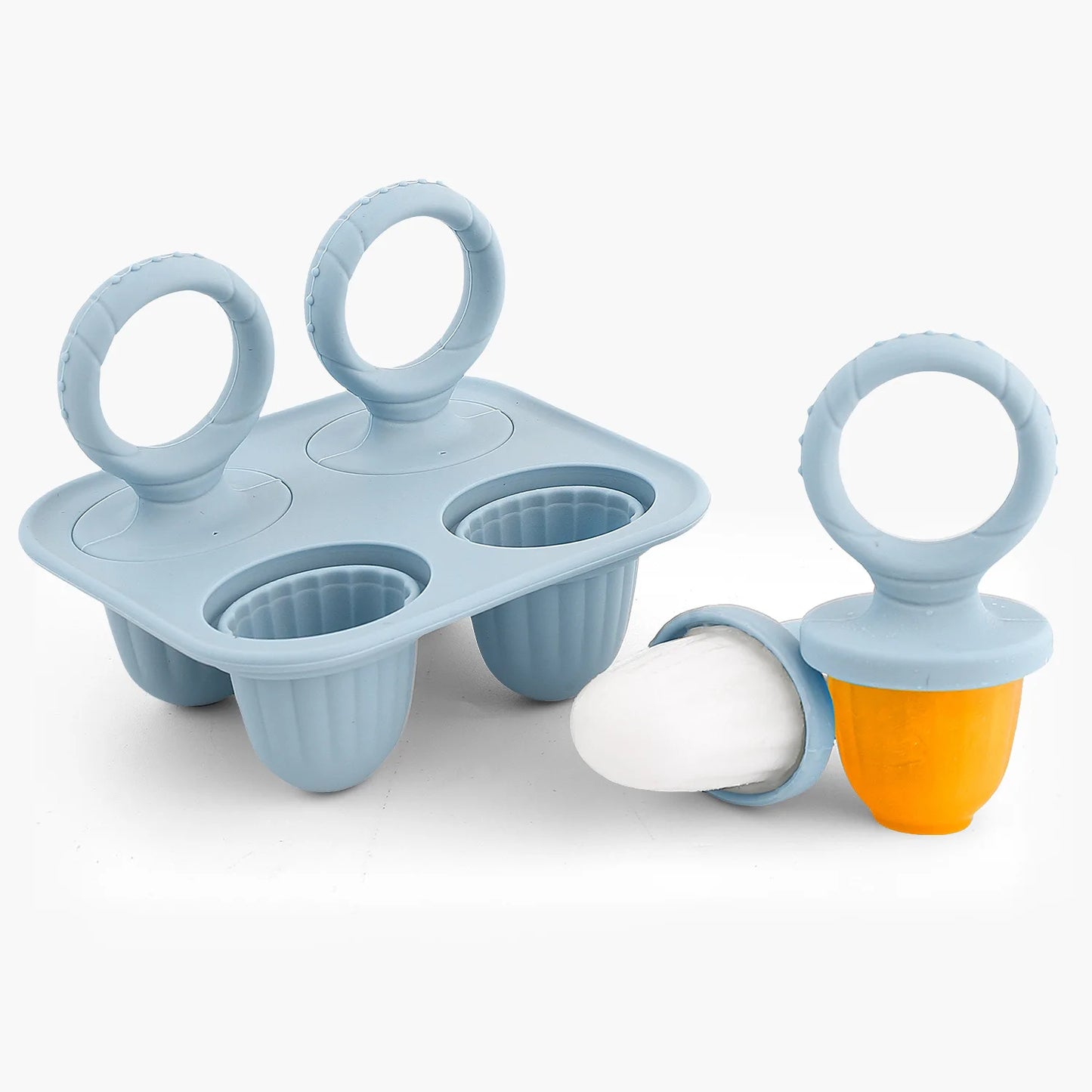 Baby Silicone Mold Set,Teething Teether,Perfect for Freezing Breast Milk, Formula & Smoothies - Essential Baby Feeding Accessory