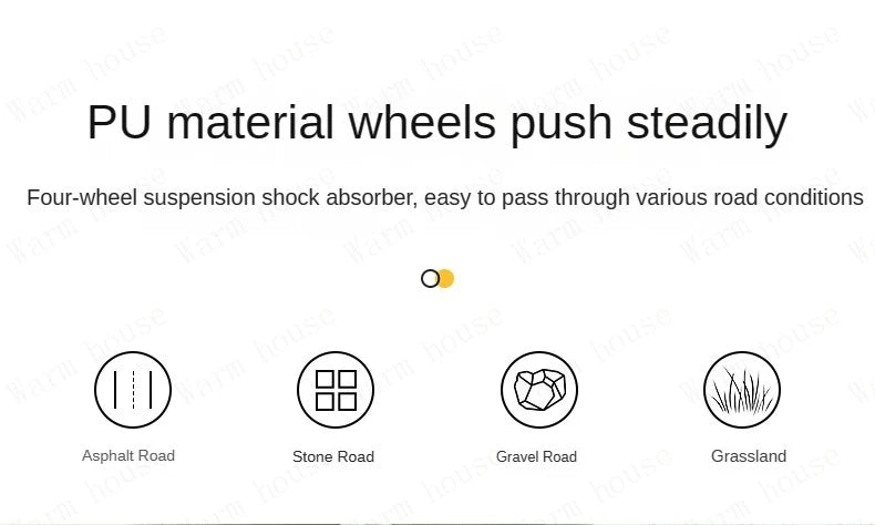 Bi-directional High Landscape Baby Stroller Can Sit or Lie Down Four Wheel Shock Absorber Stroller Lightweight Foldable Handcart