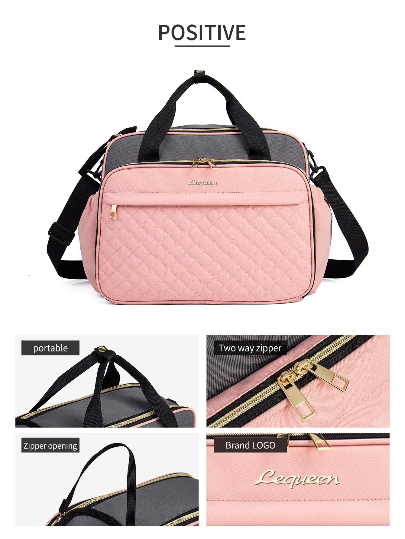 LEQUEEN Baby Diaper Bag Large Capacity Bag for Moms Baby Stroller Organizer Travel Mother  Maternity Bags for Baby Women Handbag