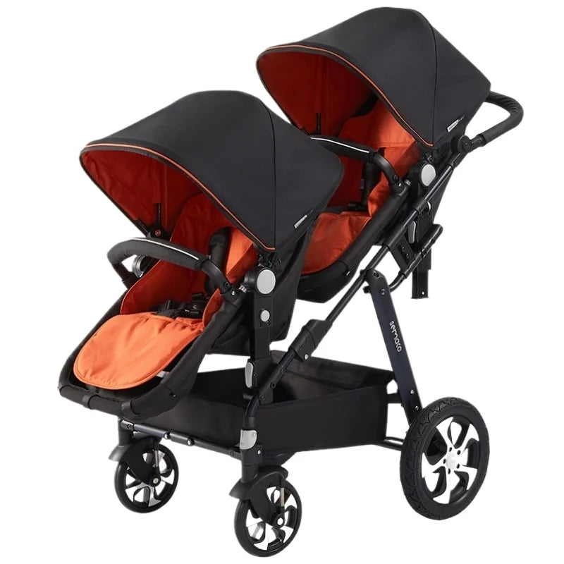 Lightweight Twin Baby Stroller Foldable Double Baby Stroller for Twins