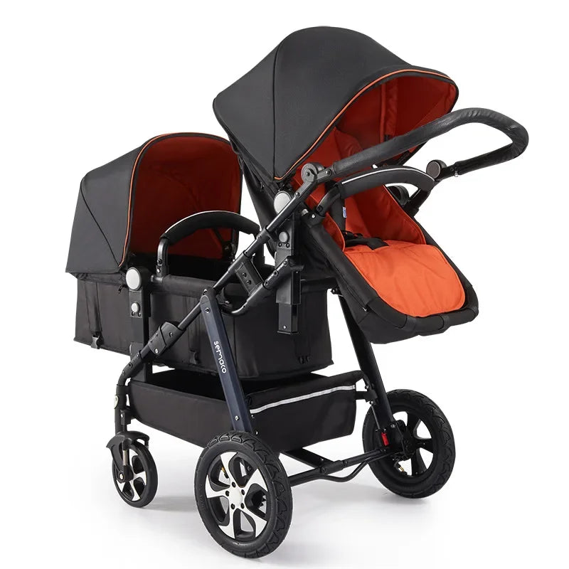 Lightweight Twin Baby Stroller Foldable Double Baby Stroller for Twins