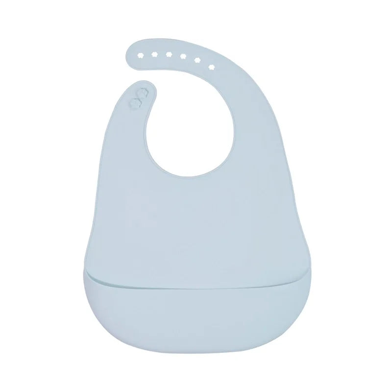Baby Silicone Bib, Waterproof and Adjustable, Food-Grade Soft Silicone, Prevents Dirt and Drool during Feeding