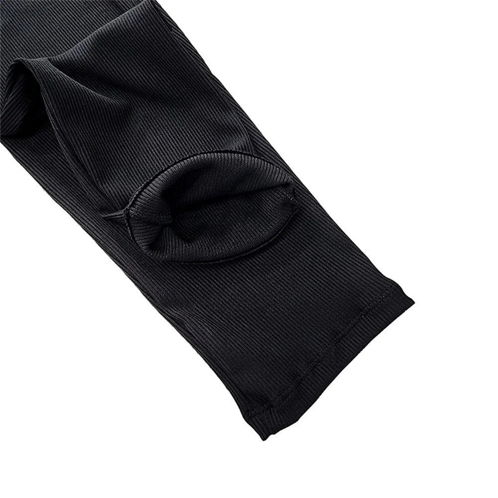 Black Maternity Jumpsuit Tight Fitting and Hip Lifting Elastic Casual Outerwear for Pregnant Women Summer Style Maternity Cloth