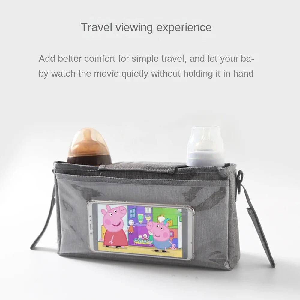 Multifunctional Baby Stroller Bag Large Capacity with Multiple Pockets Wet Wipe Hanging Bag Waterproof Baby Care