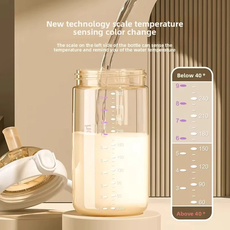 300ML PP Baby Milk Bottles Children with Gravity Ball Feeding Cup 1-4 Years Kids Water Cup Multifunctional Children Water Bottle