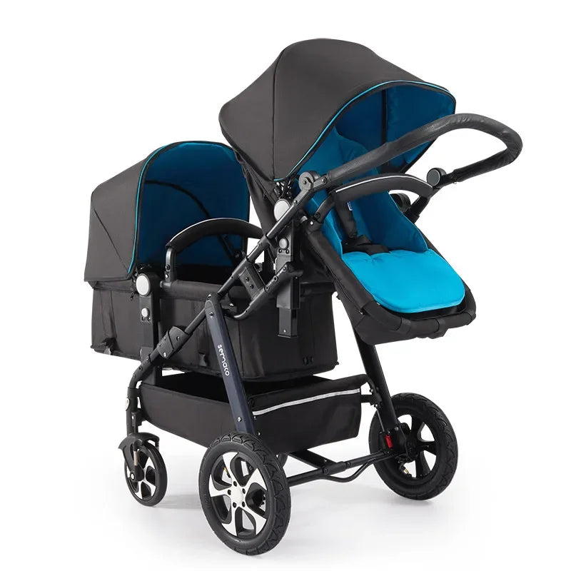 Lightweight Twin Baby Stroller Foldable Double Baby Stroller for Twins